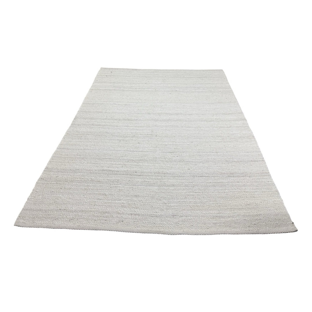 272 x 203 cm Handwoven Jute Rug – Natural White Textured Design