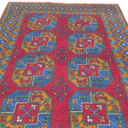 200 x 145 cm Hand-Woven Afghan Akche Rug