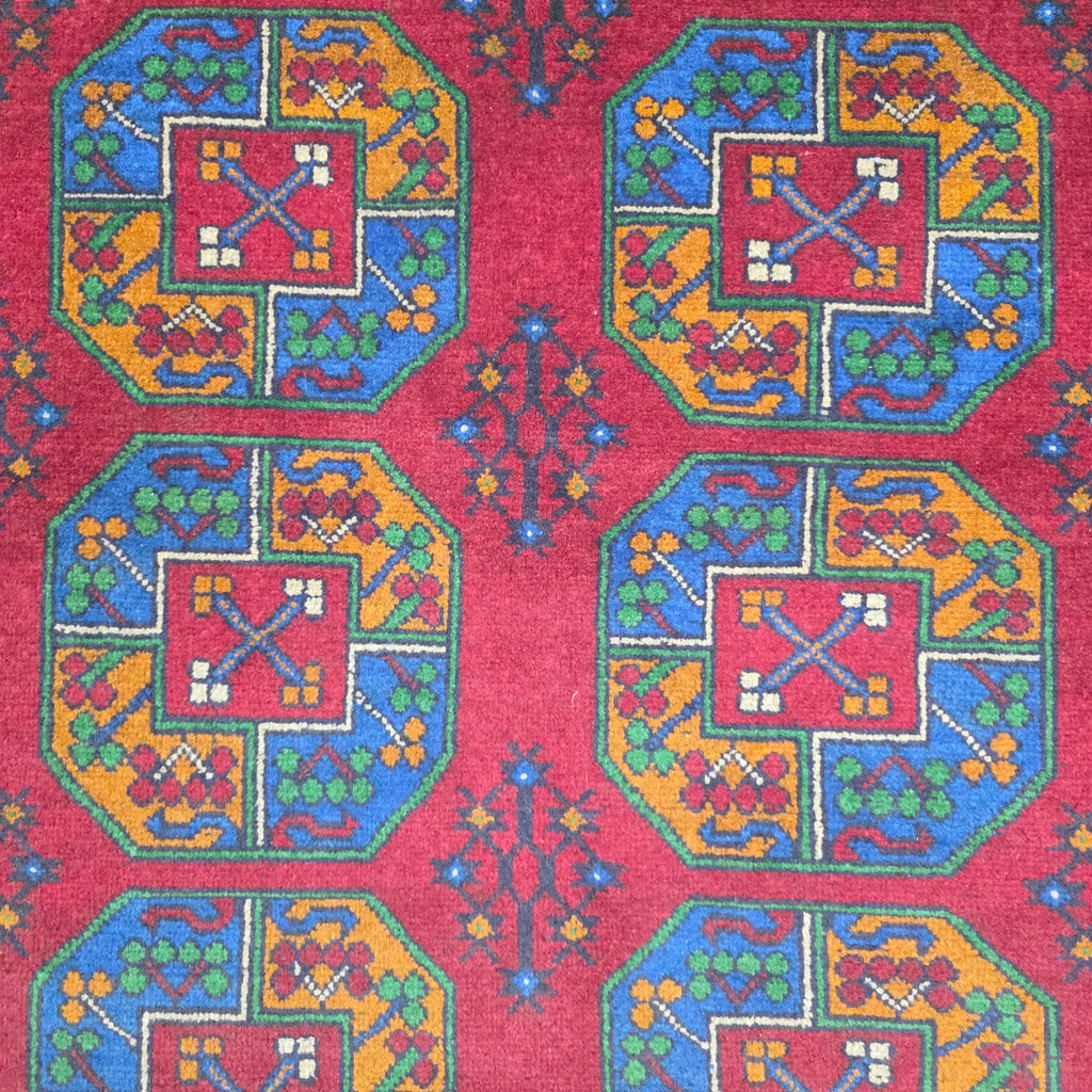 200 x 145 cm Hand-Woven Afghan Akche Rug