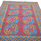 200 x 145 cm Hand-Woven Afghan Akche Rug