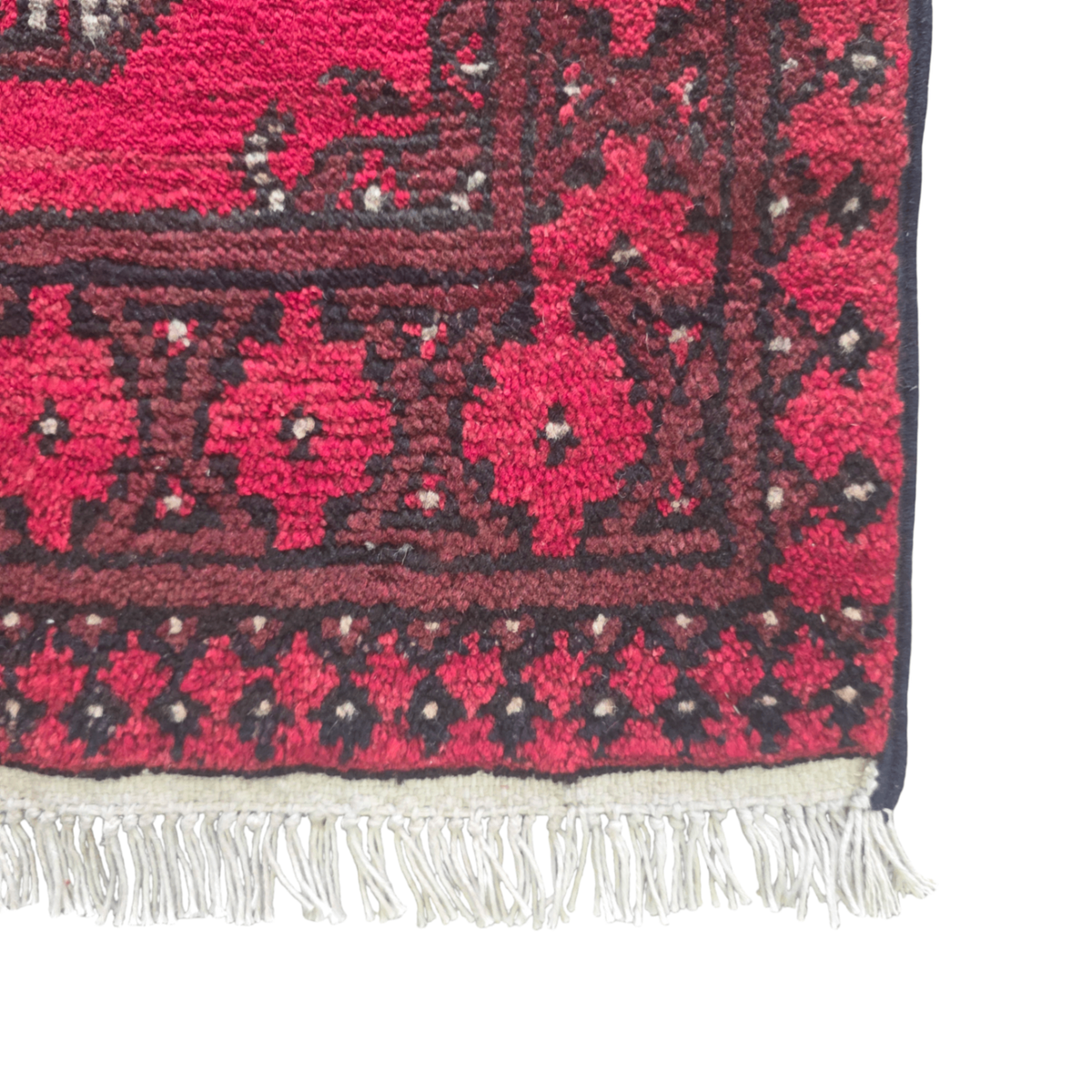 60 x 40 cm Hand-Woven Red Afghan Akche