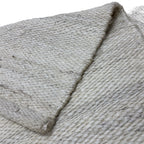 272 x 203 cm Handwoven Jute Rug – Natural White Textured Design