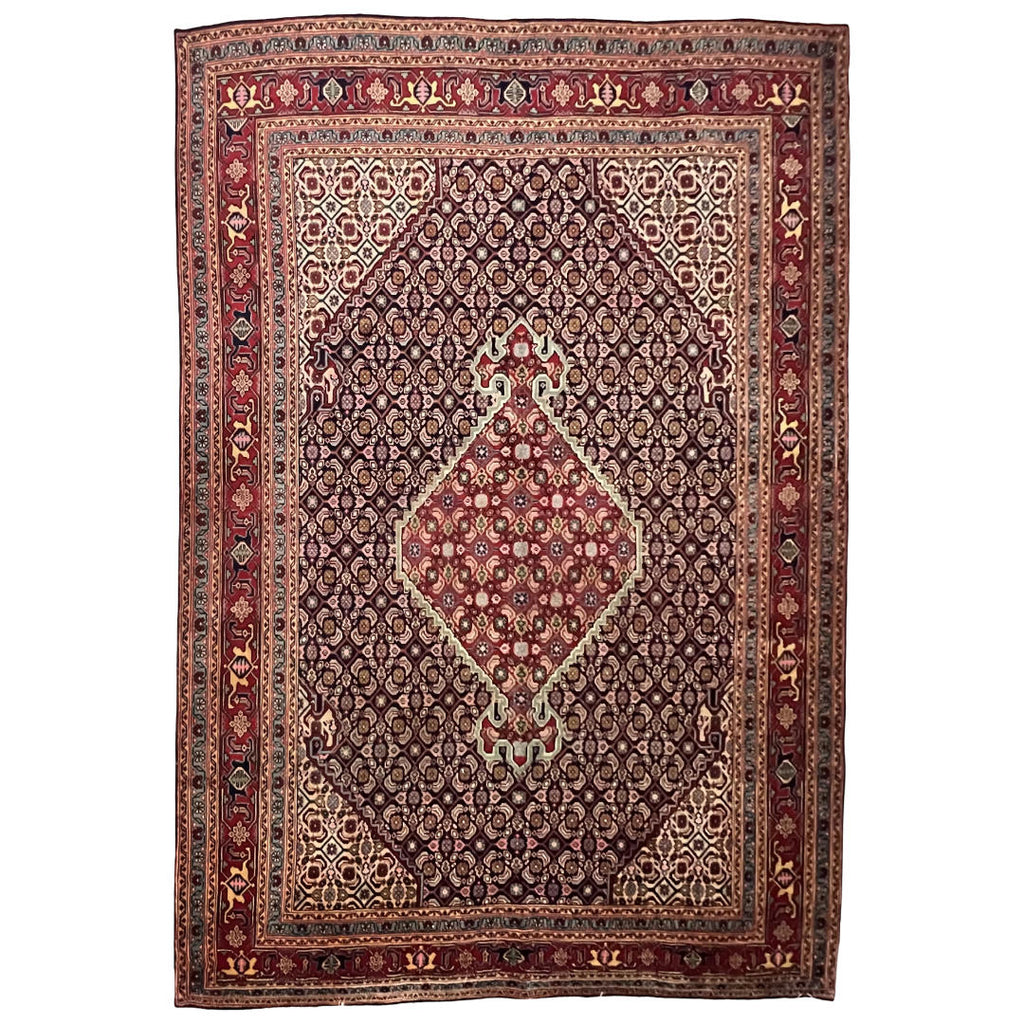 300 x 200 cm Hand-Knotted Persian Kashan Medallion Wool Rug