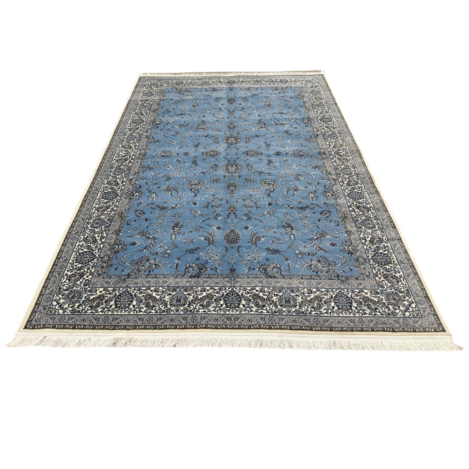 300 x 200 cm Persian Nain All-Over Floral Machine-Made Rug