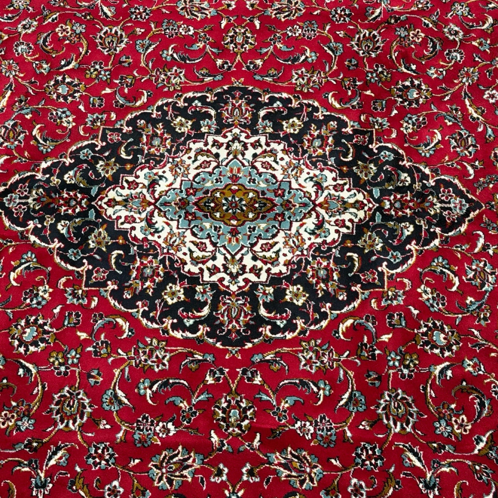 300 x 200 cm Persian Kashan Medallion Machine-Made Rug