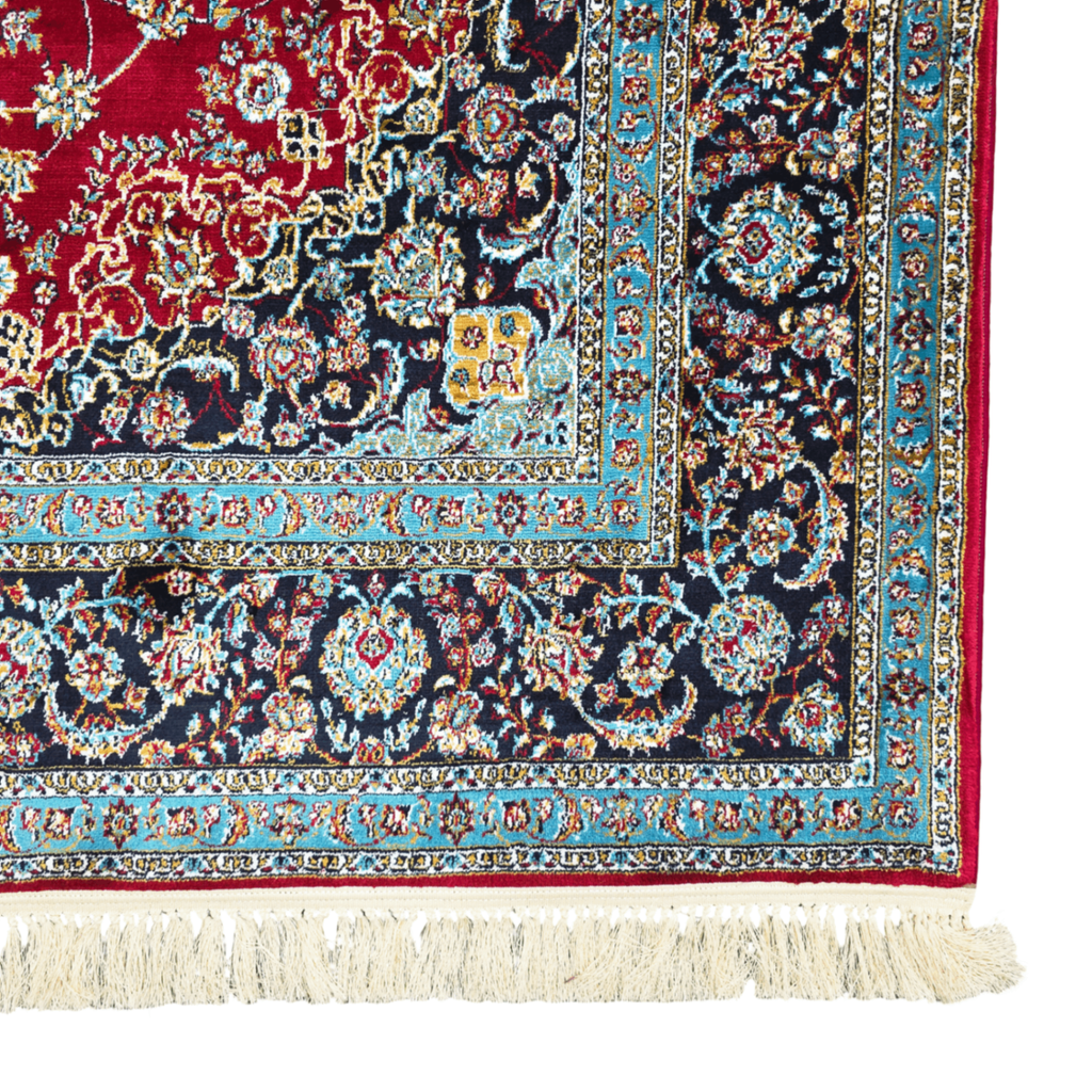 300 x 200 cm Persian Red Kashan Rug, Floral Medallion