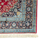 300 x 200 cm Persian Red Kashan Rug, Floral Medallion