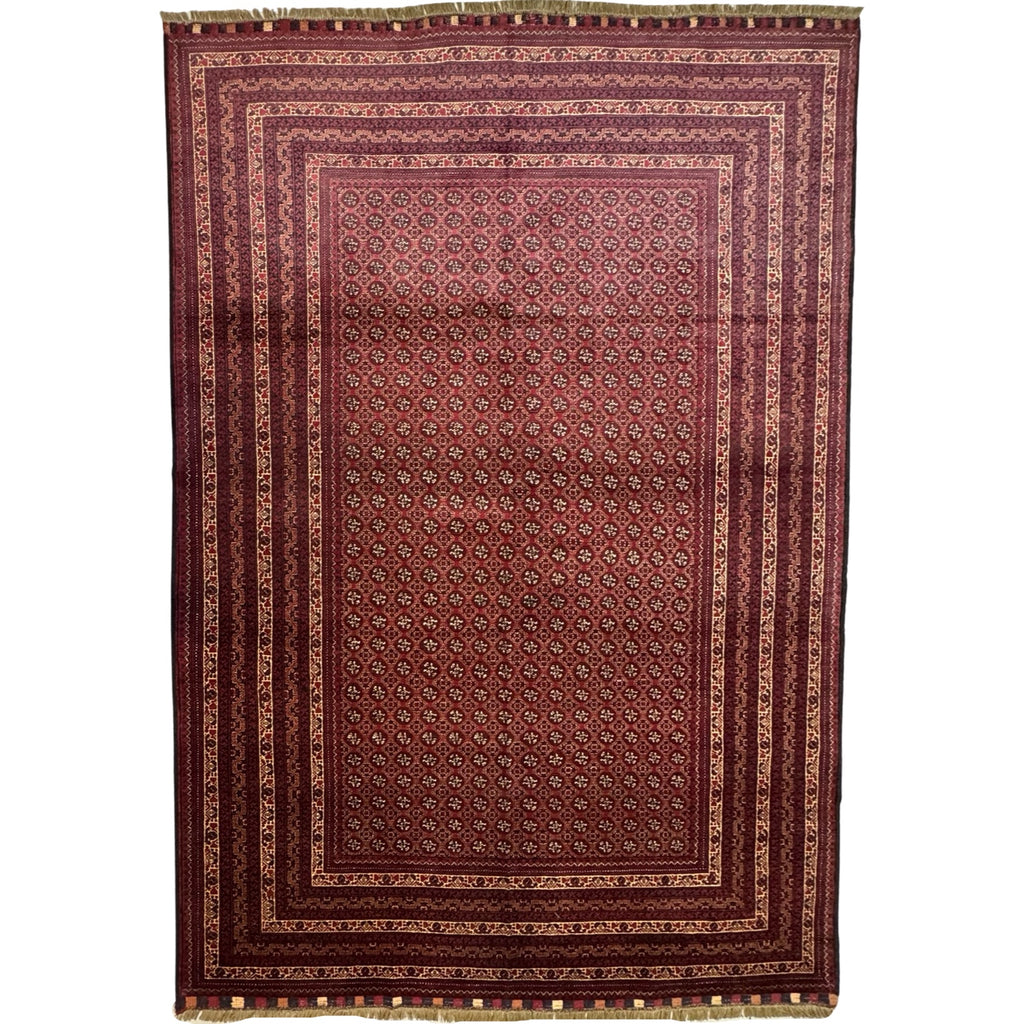 300 x 200 cm Hand-Knotted Afghan Khoja Roshnai Geometric Rug