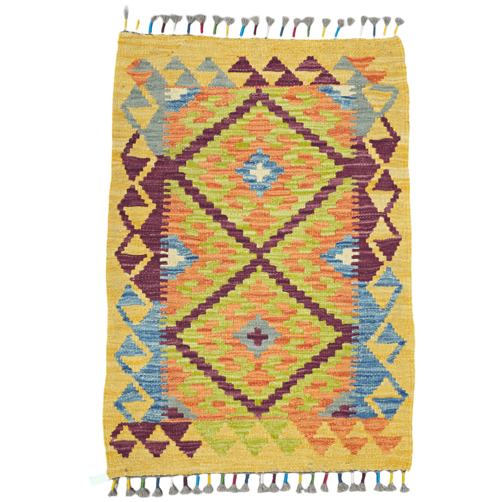 90 x 60 cm Hand-Woven Afghan Kilim