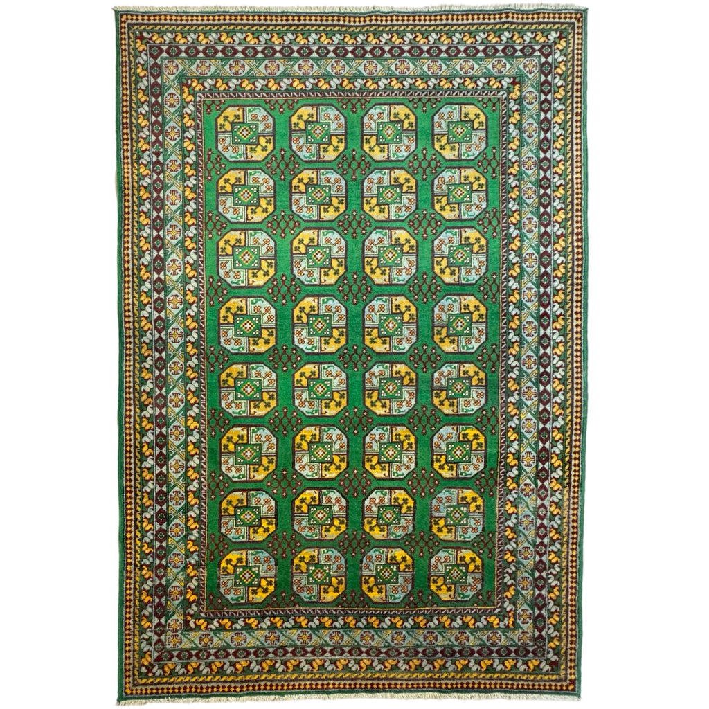 301 x 203 cm Hand-Knotted Afghan Akche Filpai Geometric Rug