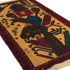 140 x 80 cm Hand Knotted Afghan Tribal Baluch Rug