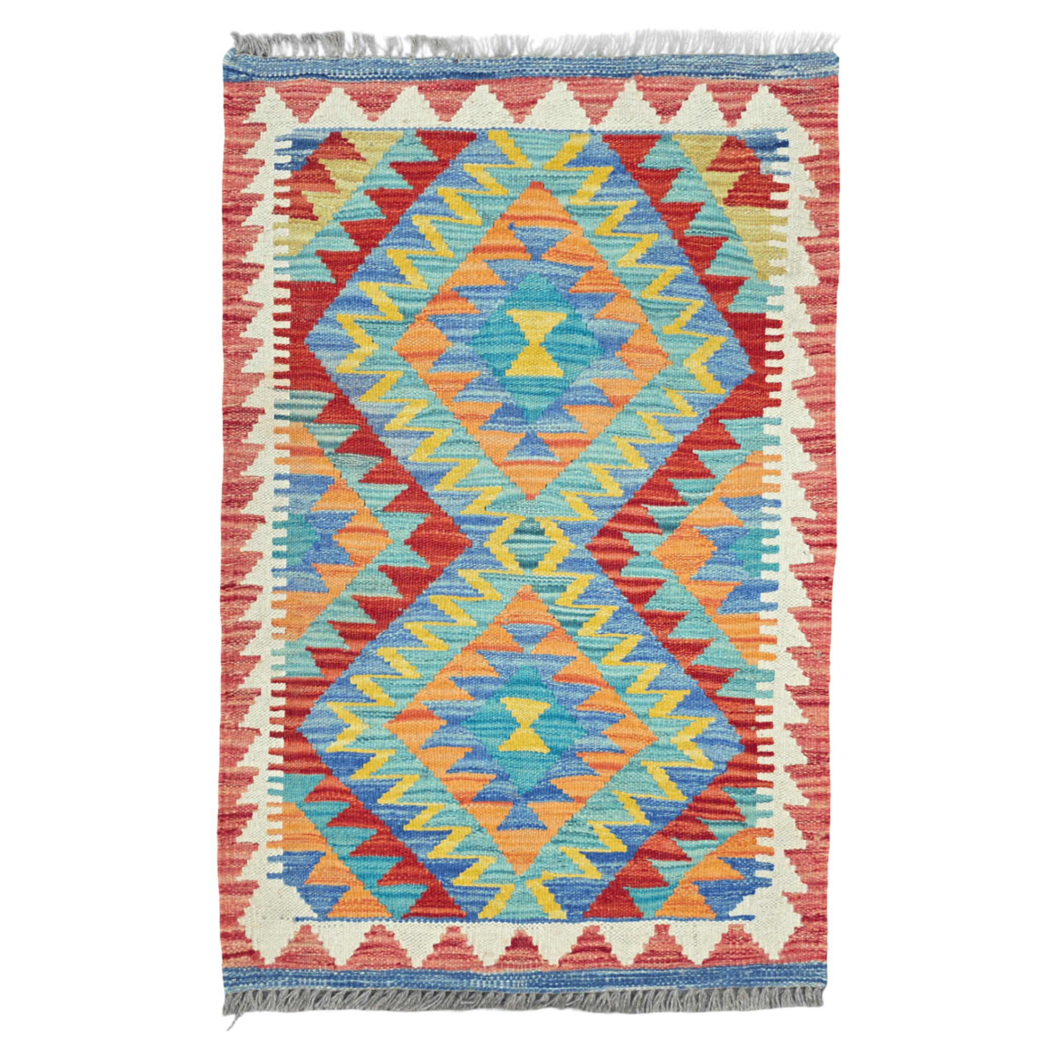 90 x 60 cm Hand-Woven Afghan Kilim