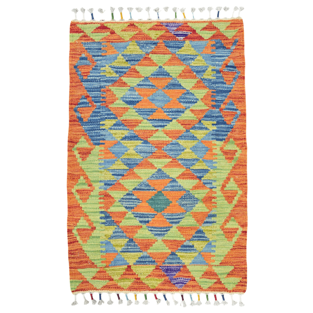 90 x 60 cm Hand-Woven Afghan Kilim