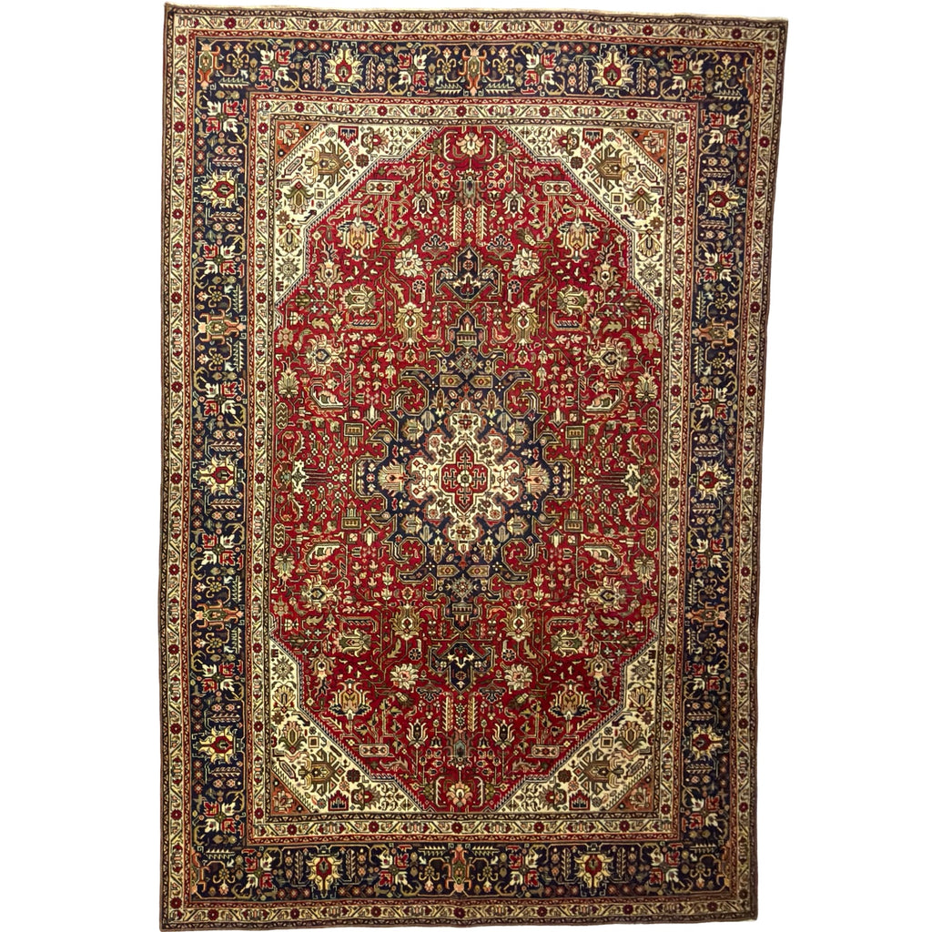 305 x 200 cm Hand-Knotted Persian Tabriz Geometric Rug