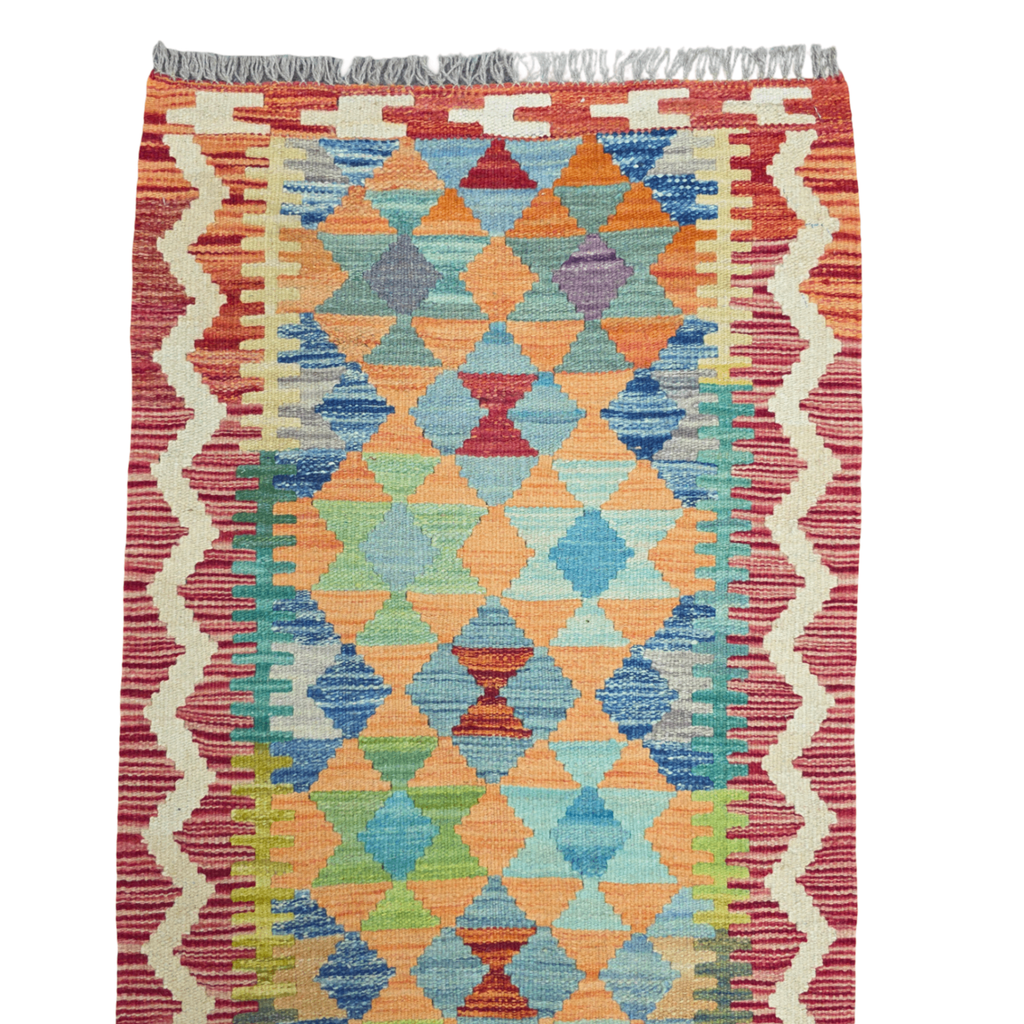 90 x 60 cm Hand-Woven Afghan Kilim