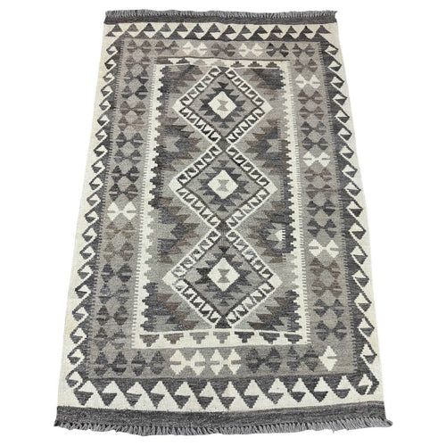 157 × 98 cm Hand-Woven Afghan Kilim Rug – Wool Flatweave