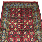 180 x 114 cm Hand-Knotted Afghan Akche Rug, Red