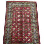 180 x 114 cm Hand-Knotted Afghan Akche Rug, Red