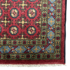 180 x 114 cm Hand-Knotted Afghan Akche Rug, Red