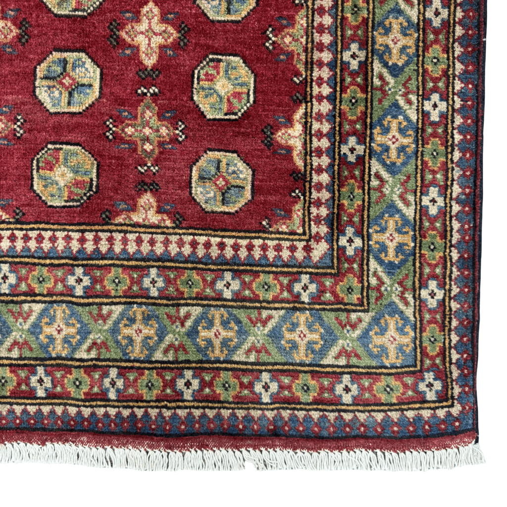 186 x 122 cm Hand-Knotted Afghan Akche Rug