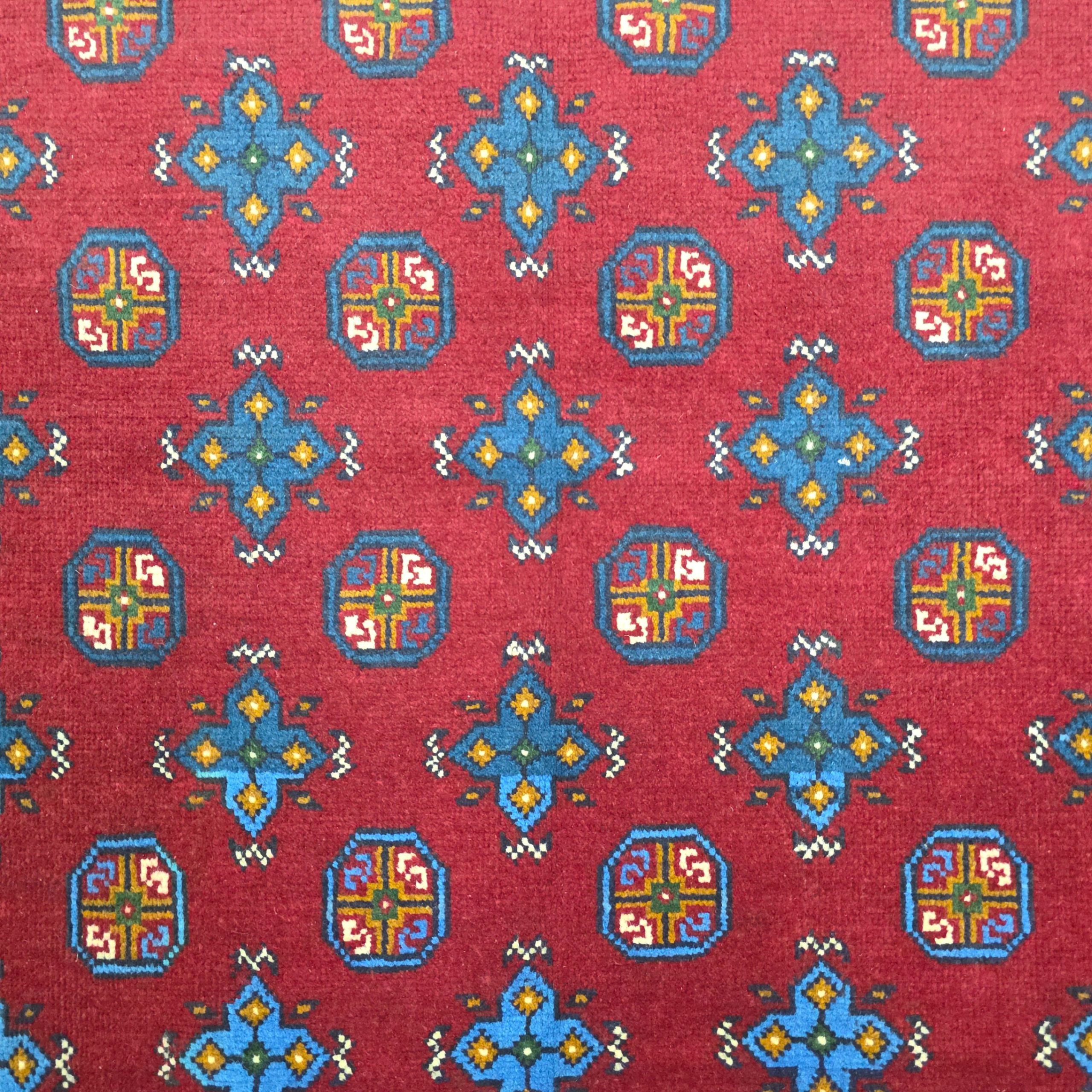 194 x 140 cm Hand-Woven Afghan Akche Rug