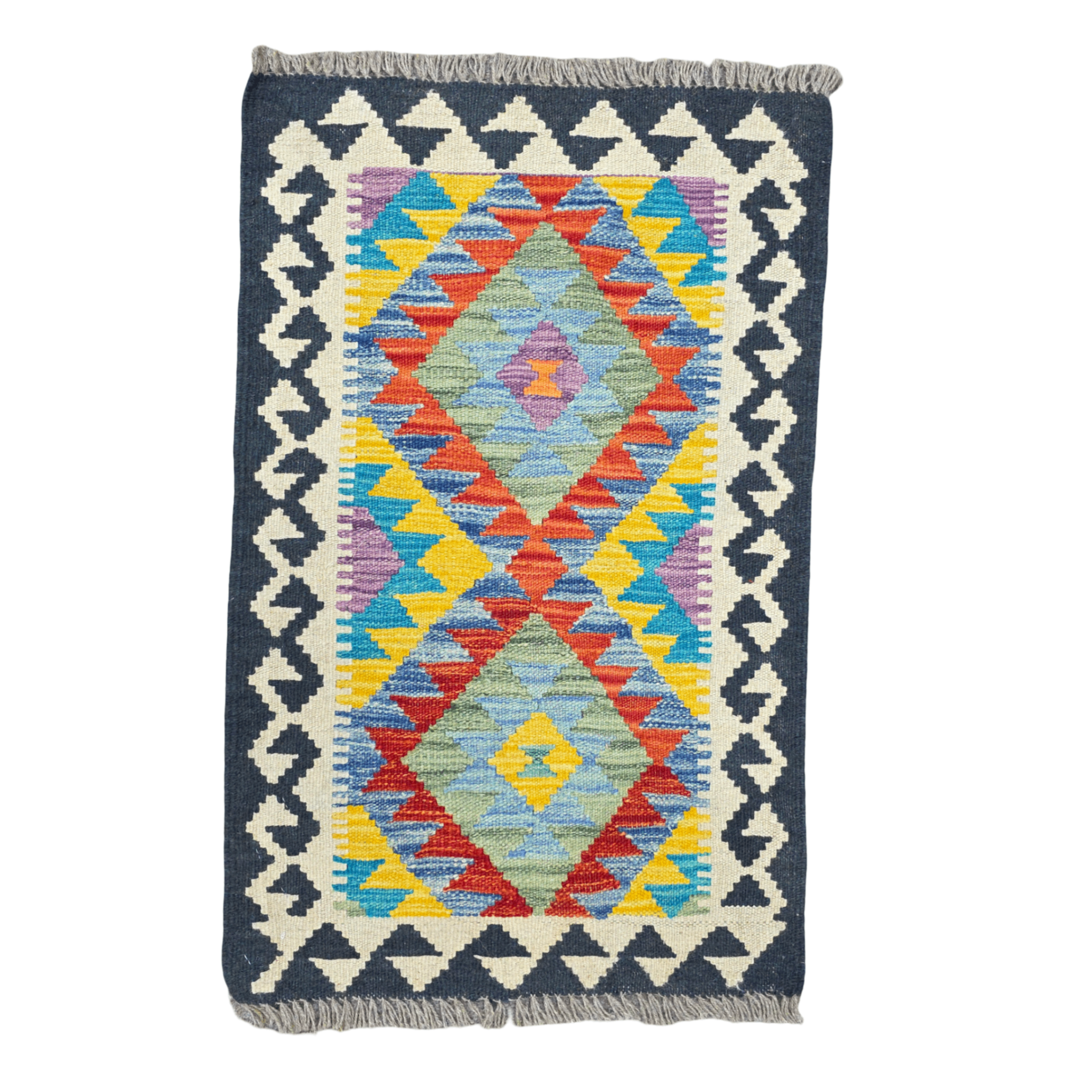 90 x 60 cm Hand-Woven Afghan Kilim