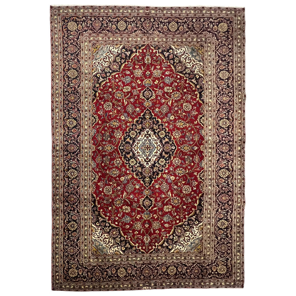 310 x 200 cm Hand-Knotted Persian Kashan Wool Rug