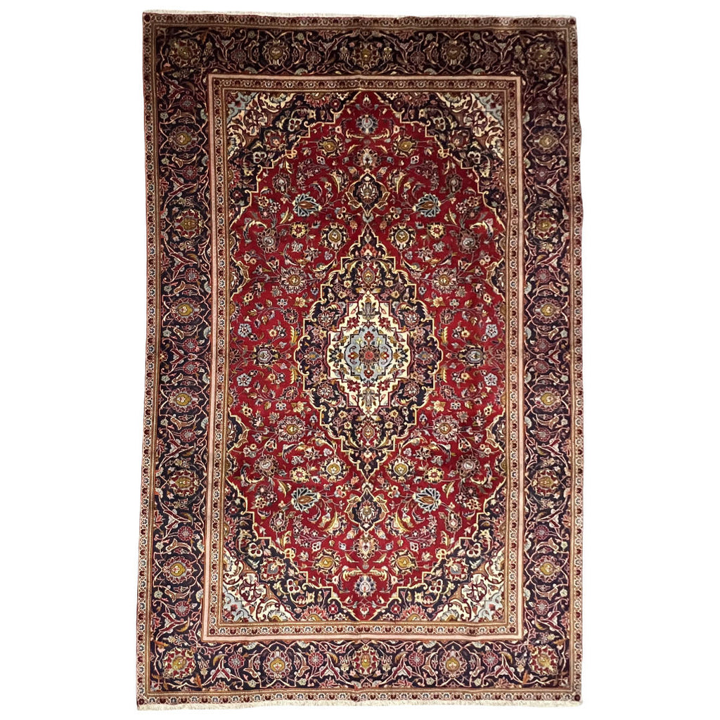 310 x 200 cm Hand-Knotted Persian Kashan Wool Rug