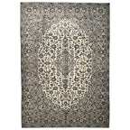 310 x 212 cm Hand-Knotted Persian Cream Kashan Rug