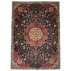 310 x 215 cm Hand-Knotted Persian Kashan Floral Medallion Rug