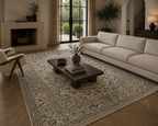 310 x 212 cm Hand-Knotted Persian Cream Kashan Rug