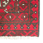 100 x 50 cm Hand-Knotted Red Bokhara Afghan Akche
