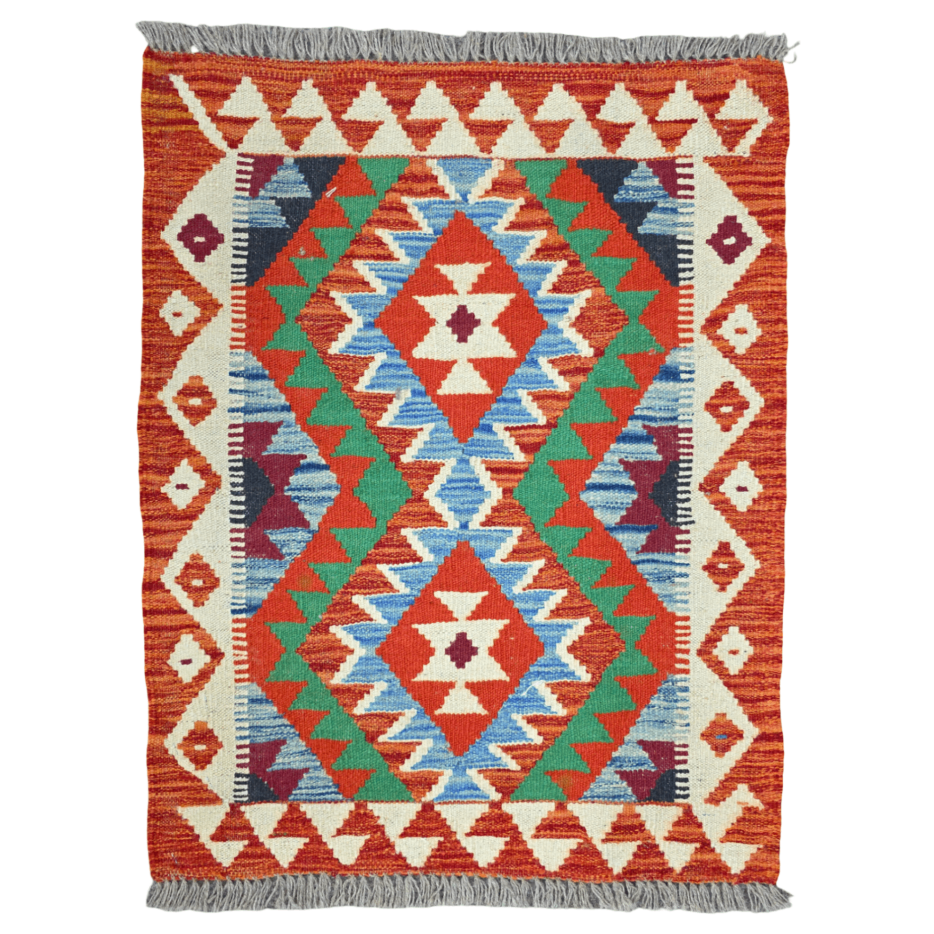 90 x 60 cm Hand-Woven Afghan Kilim