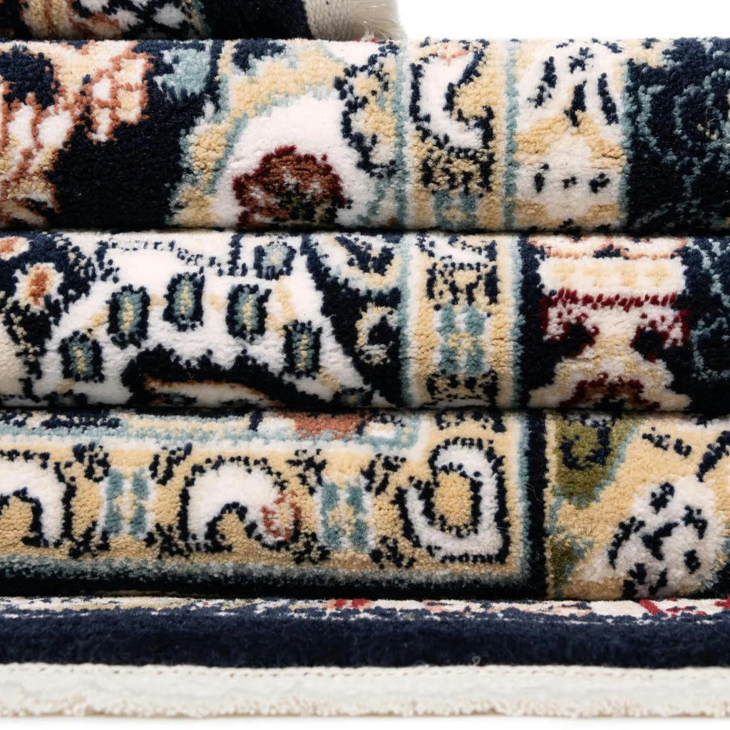 400 x 305 cm Turkish Machine Made Persian Nain Design – Navy Rug
