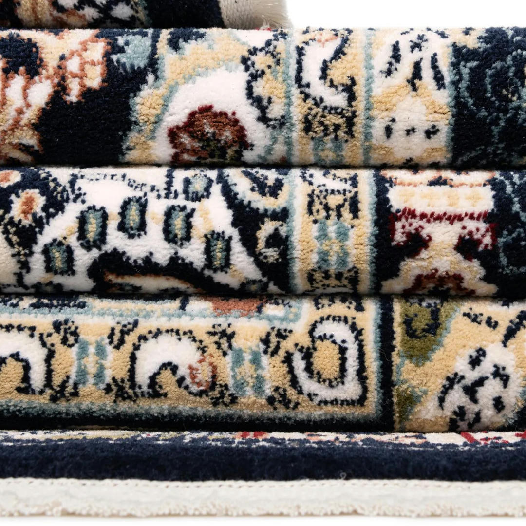 400 x 305 cm Turkish Machine Made Persian Nain Design – Navy Rug