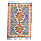 90 x 60 cm Hand-Woven Afghan Kilim