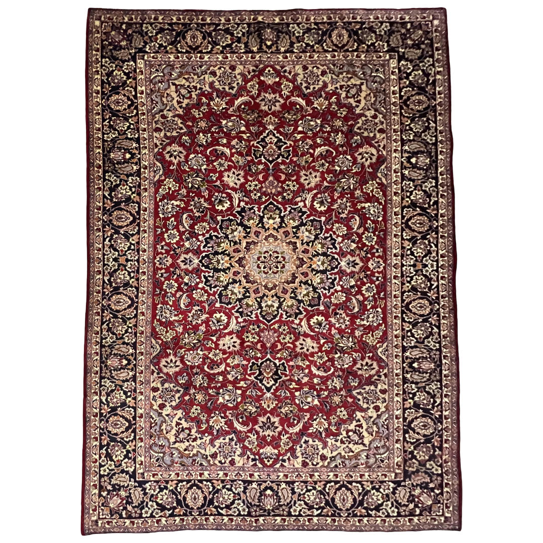 318 x 210 cm Hand-Knotted Persian Kashan Rug