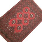122 x 82 cm Hand-Woven Red Afghan Akche