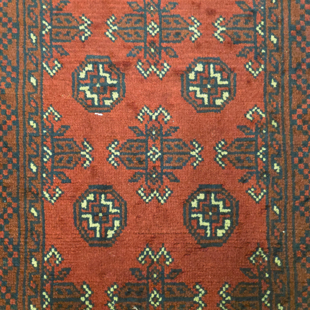 122 x 82 cm Hand-Woven Red Afghan Akche