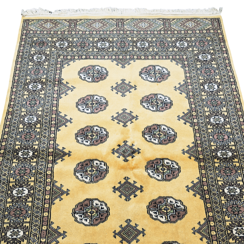 125 x 84 cm Hand Knotted Beige Karachi Bokhara – Wool Rug