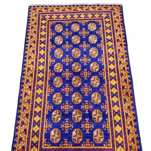 189 x 113 cm Hand-Knotted Afghan Akche Rug
