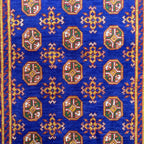 189 x 113 cm Hand-Knotted Afghan Akche Rug
