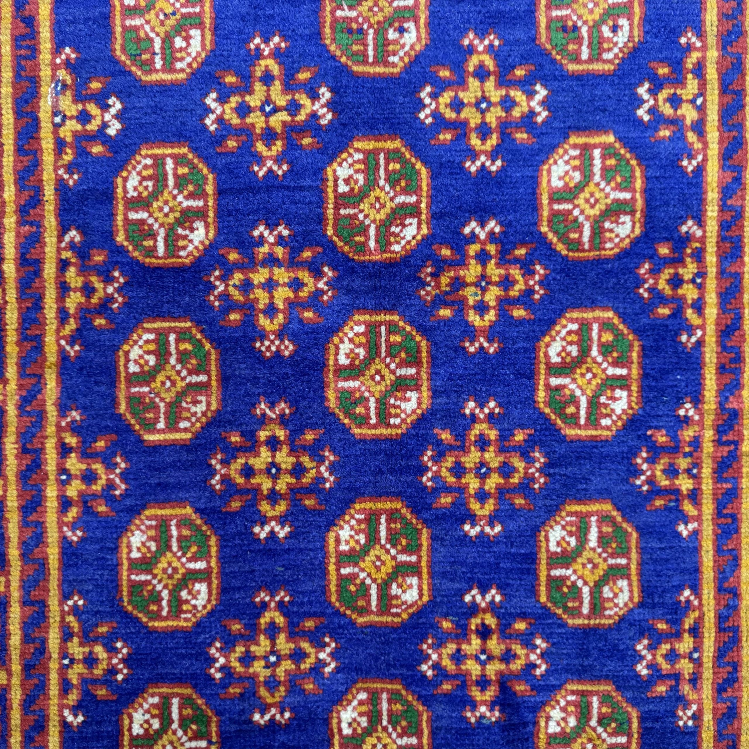 189 x 113 cm Hand-Knotted Afghan Akche Rug