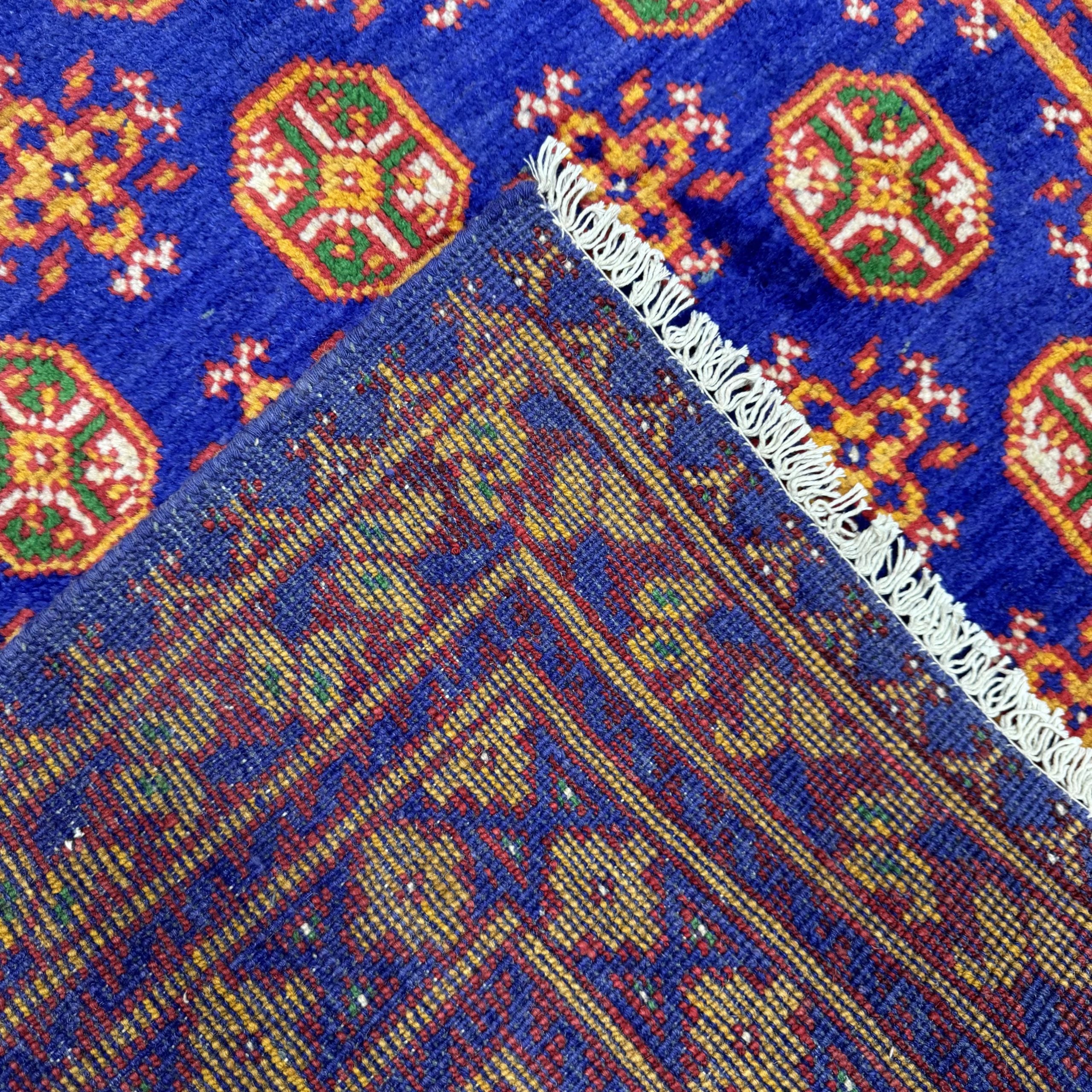 189 x 113 cm Hand-Knotted Afghan Akche Rug