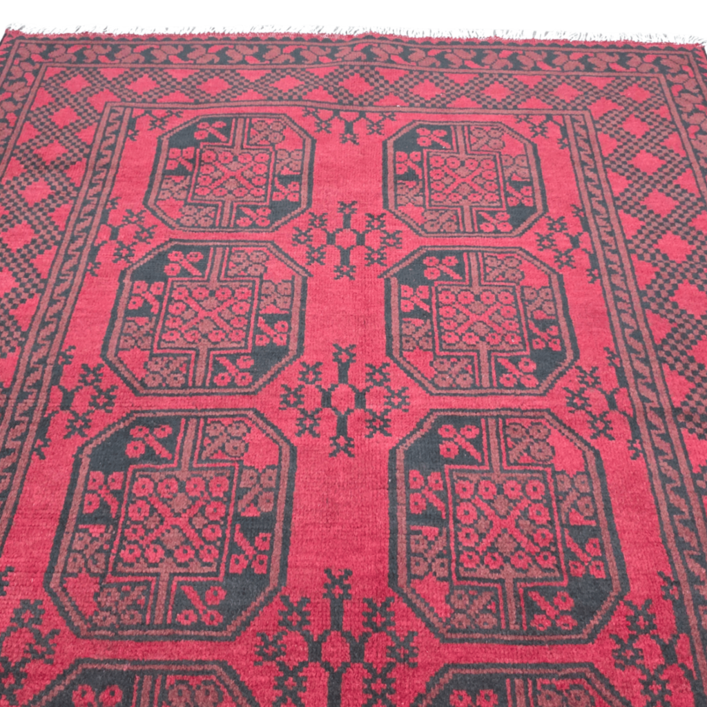 195 x 150 cm Hand-Woven Afghan Akche Rug
