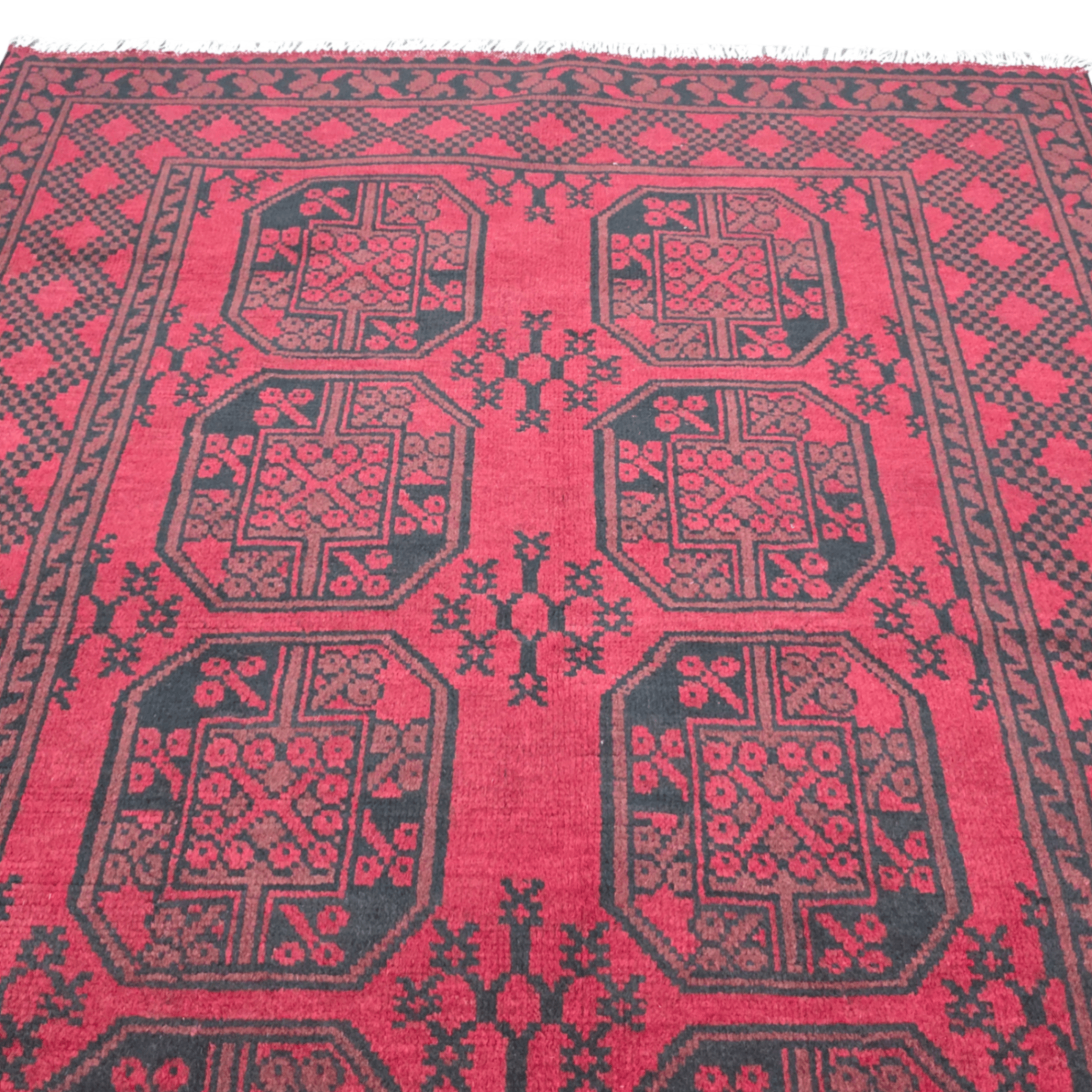 195 x 150 cm Hand-Woven Afghan Akche Rug