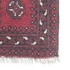 66 x 45 cm Hand-Woven Red Afghan Akche