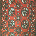 123 x 80 cm Hand-Woven Red Afghan Akche