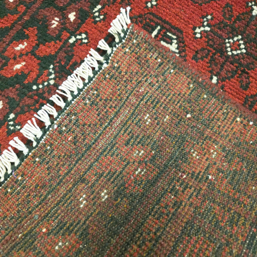 123 x 80 cm Hand-Woven Red Afghan Akche