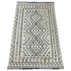 182 × 116 cm Hand-Woven Afghan Kilim Rug – Wool Flatweave